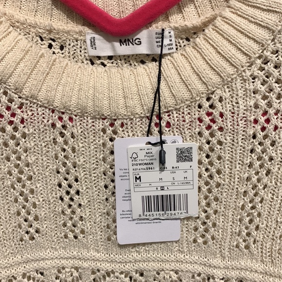 Mango London 🇬🇧 Crochet Top Size M - Picture 2 of 5